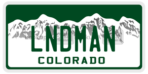 LNDMAN  license plate in CO