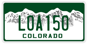LOA150  license plate in CO