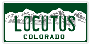 LOCUTUS  license plate in CO