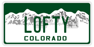 LOFTY  license plate in CO