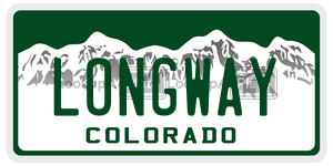 LONGWAY  license plate in CO
