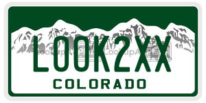 LOOK2XX  license plate in CO