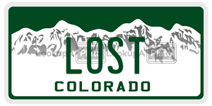 LOST  license plate in CO