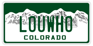 LOUWHO  license plate in CO