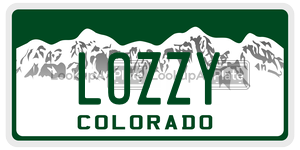 LOZZY  license plate in CO
