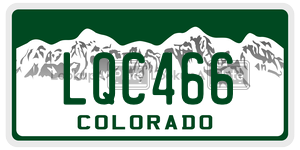 LQC466  license plate in CO
