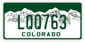 LQQ763  license plate in CO