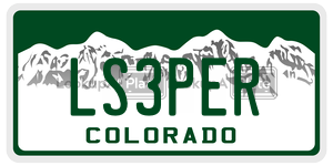 LS3PER  license plate in CO