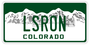 LSRON  license plate in CO