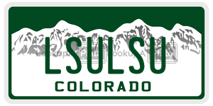 LSULSU  license plate in CO
