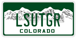 LSUTGR  license plate in CO