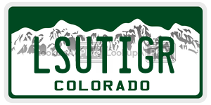 LSUTIGR  license plate in CO