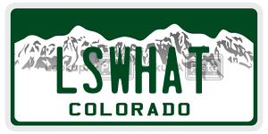 LSWHAT  license plate in CO