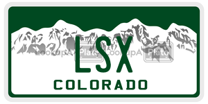 LSX  license plate in CO