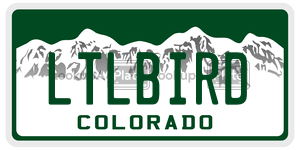 LTLBIRD license plate in Colorado
