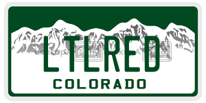 LTLRED  license plate in CO
