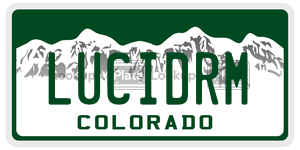 LUCIDRM  license plate in CO