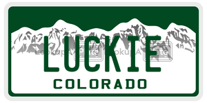 LUCKIE license plate in Colorado