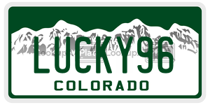 LUCKY96  license plate in CO