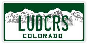 LUDCRS  license plate in CO