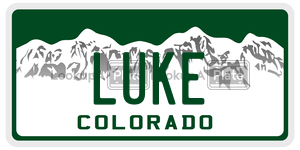 LUKE license plate in Colorado