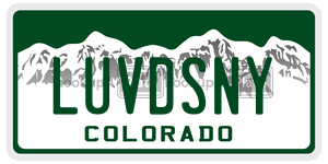 LUVDSNY  license plate in CO
