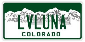 LVLUNA  license plate in CO