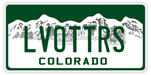 LVOTTRS  license plate in CO