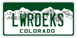 LWRDEKS  license plate in CO