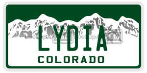 LYDIA  license plate in CO