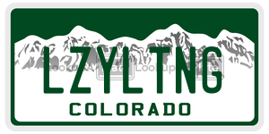 LZYLTNG  license plate in CO