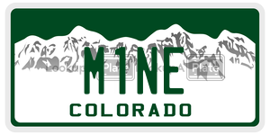 M1NE  license plate in CO