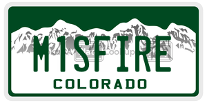 M1SFIRE  license plate in CO