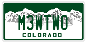 M3WTWO  license plate in CO
