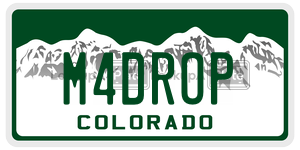 M4DROP  license plate in CO