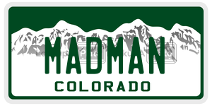 MADMAN  license plate in CO