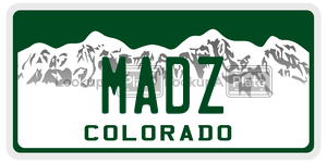 MADZ license plate in Colorado