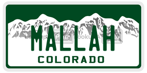 MALLAH  license plate in CO