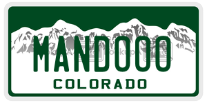 MANDOOO  license plate in CO