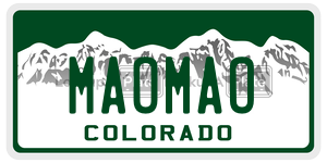 MAOMAO license plate in Colorado
