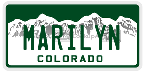 MARILYN license plate in Colorado