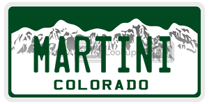 MARTINI  license plate in CO