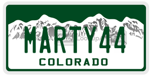 MARTY44  license plate in CO