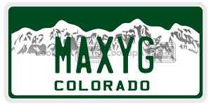 MAXYG  license plate in CO