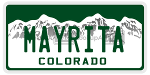 MAYRITA  license plate in CO