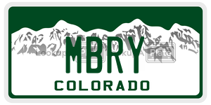 MBRY  license plate in CO