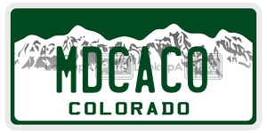 MDCACO  license plate in CO