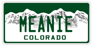 MEANIE  license plate in CO
