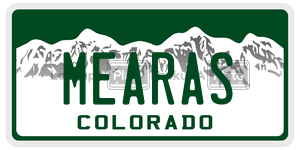 MEARAS license plate in Colorado