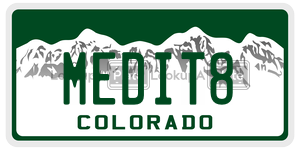 MEDIT8  license plate in CO